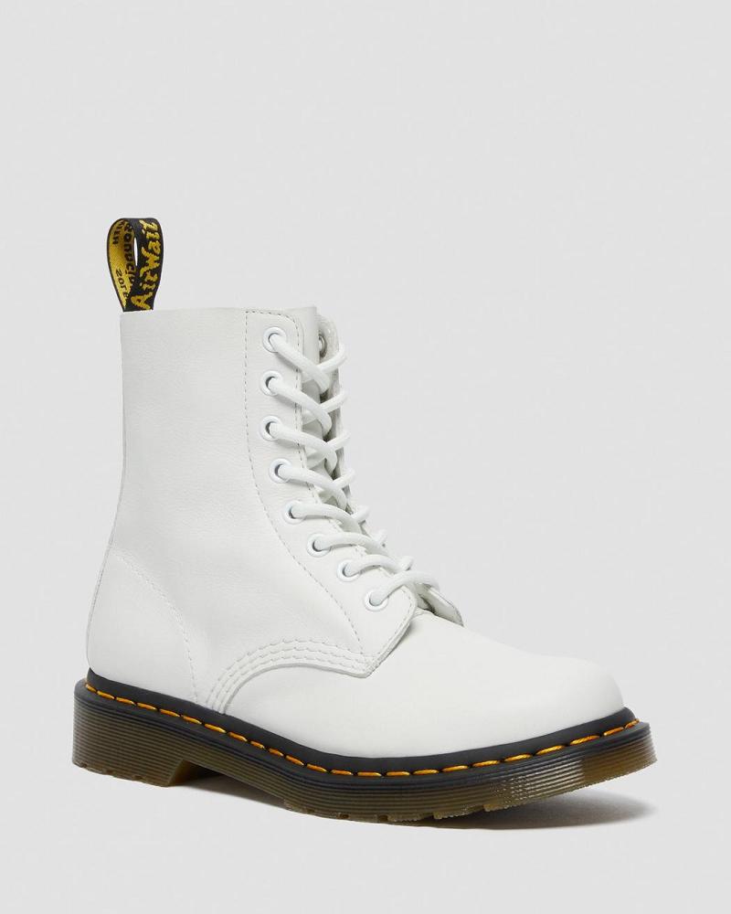 Botines Dr Martens 1460 Pascal Virginia Cuero Mujer Blancos | MX 88EBC